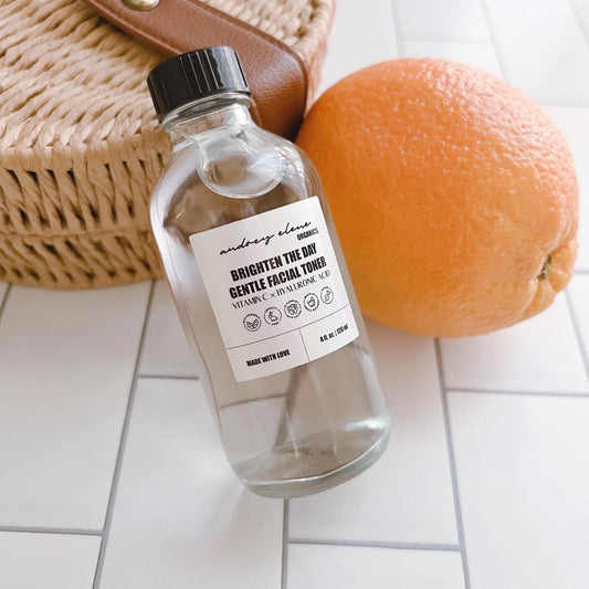Organic Vitamin C and Hyaluronic Acid Facial Toner - Brightening Face Toner for Dry, Sensitive Skin