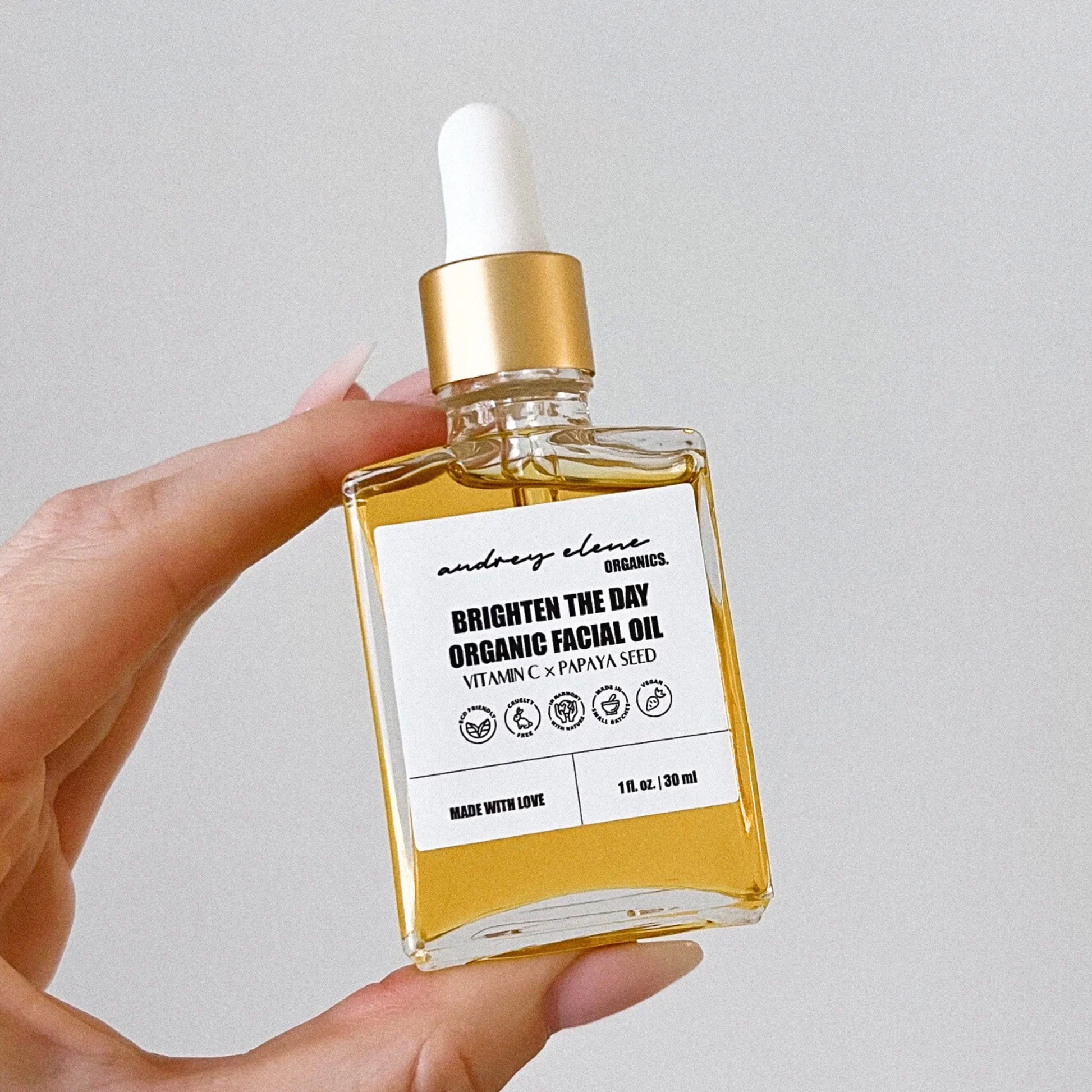 Organic Vitamin C and Papaya Seed Facial Oil – Brightening Face Moisturizer for Dry, Sensitive Skin